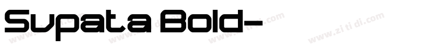 Supata Bold字体转换